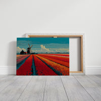 Tulips in Formation, Windmill on Duty