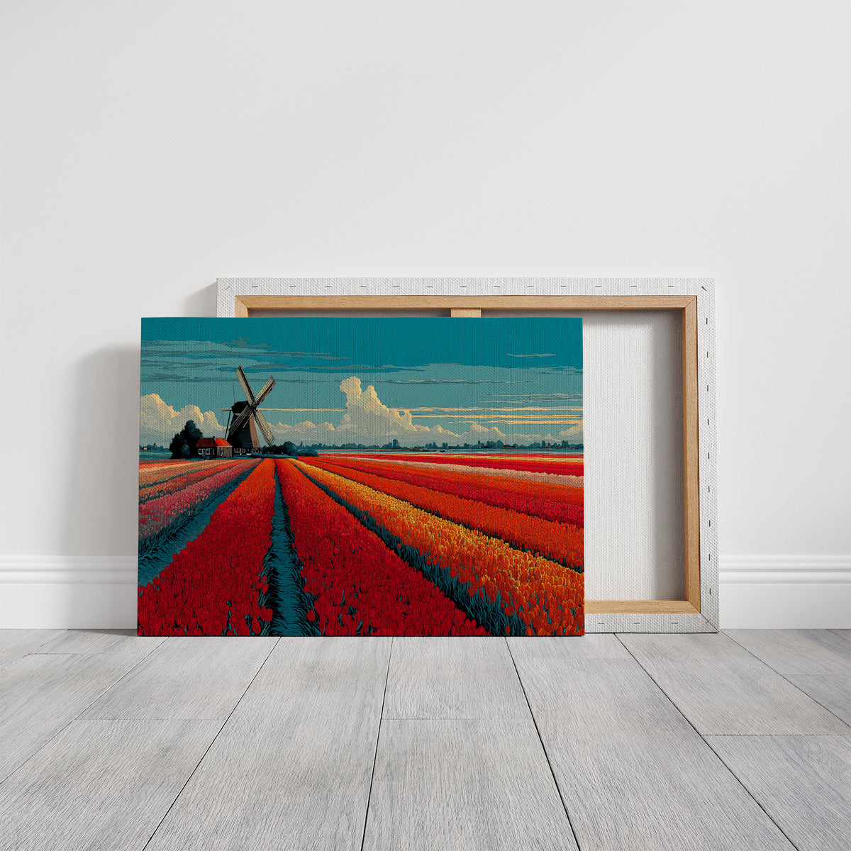 Tulips in Formation, Windmill on Duty
