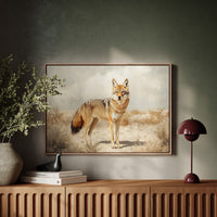 Lone Coyote in the Sun