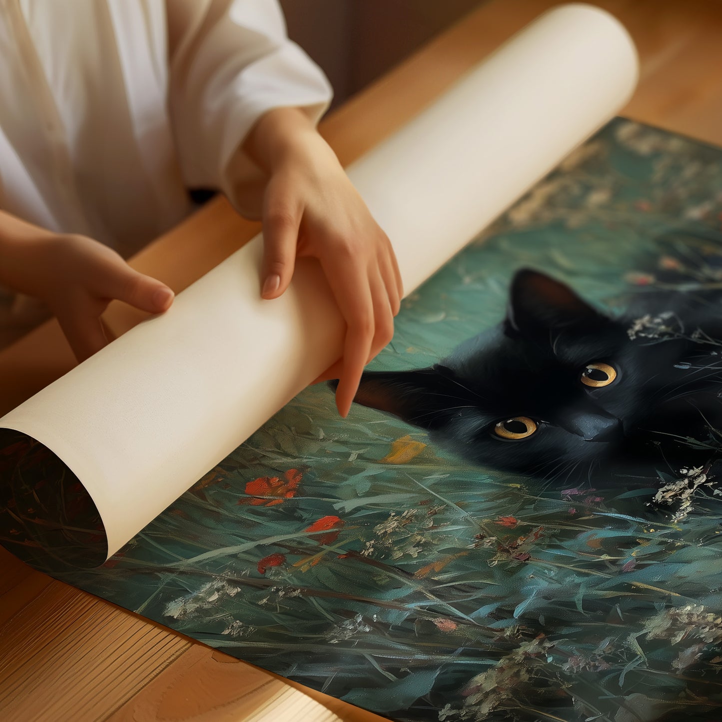 Midnight Prowls Among Wildflowers