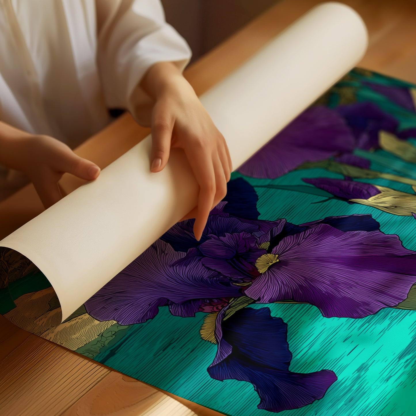 Indigo Blooms by the Stream