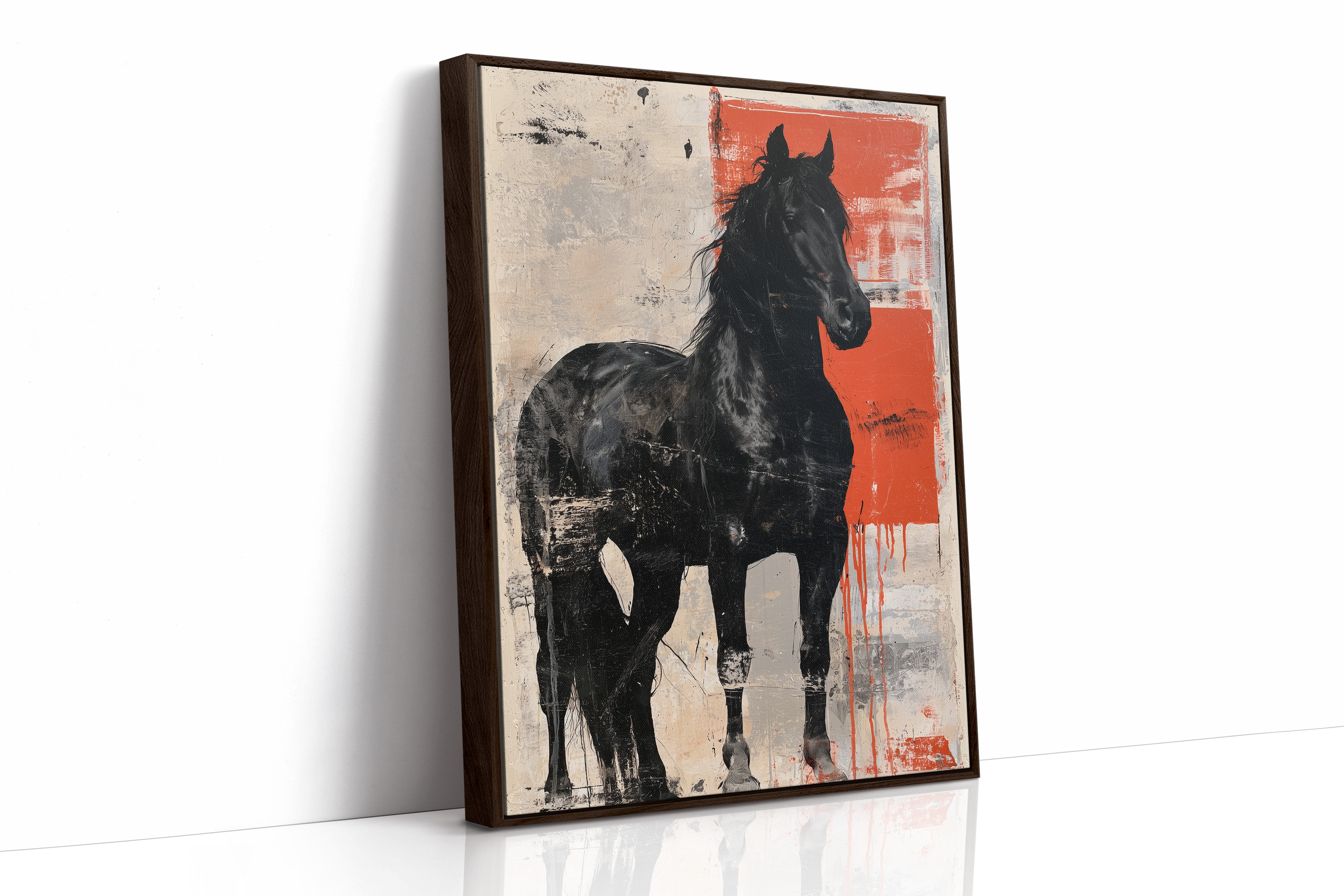 Black Stallion, Red Canvas