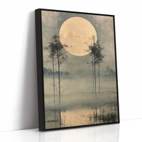 Harvest Moon Over the Marsh
