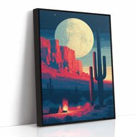Campfire Under a Desert Moon