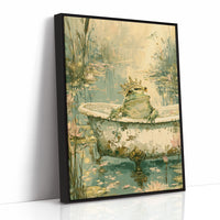 The Frog Prince's Bath — Fairy Tale Pond Painting