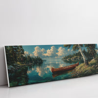 Canoe Resting On Still Waters