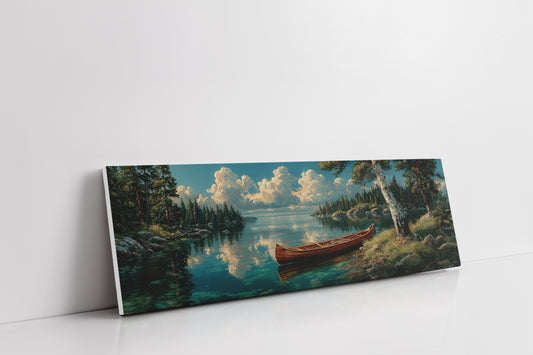 Canoe Resting On Still Waters