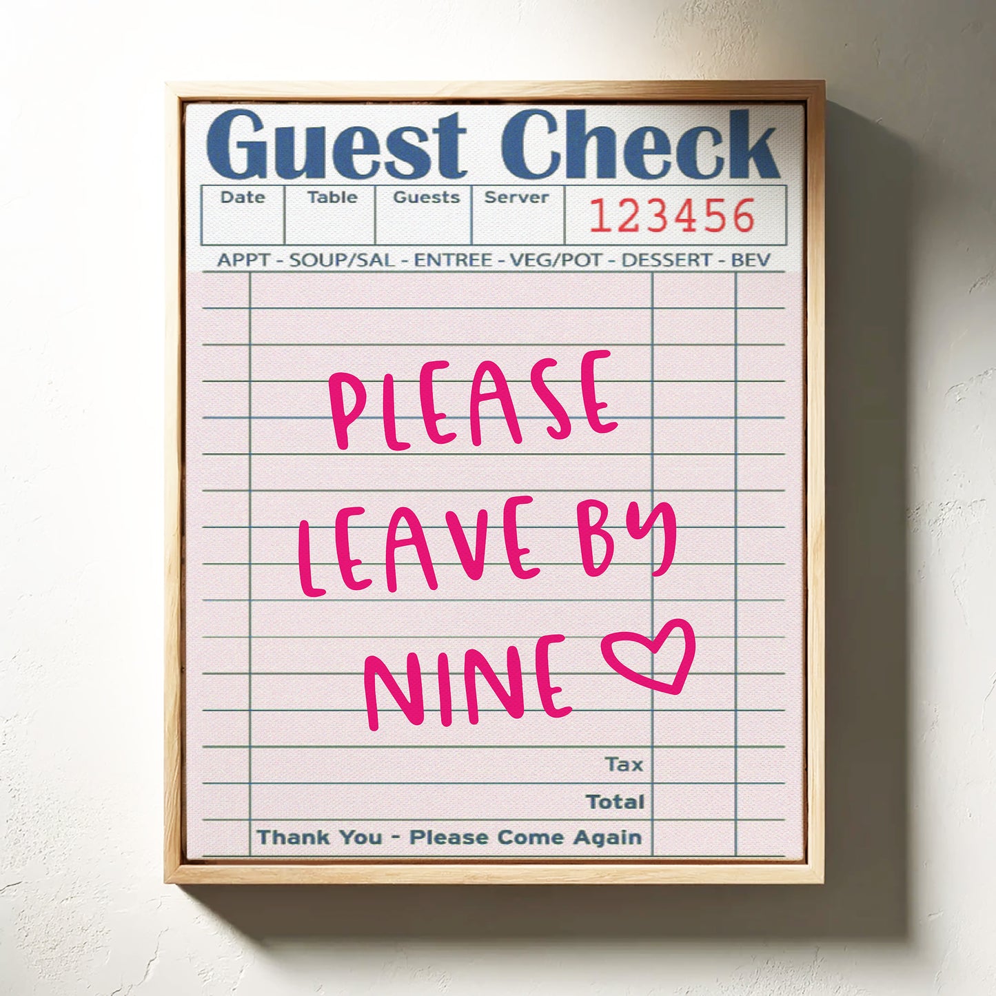 Message From The Kitchen Staff