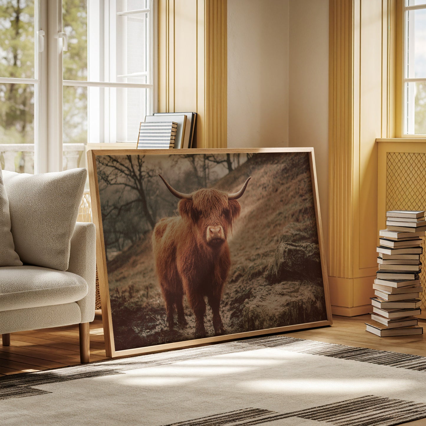 Highland Morning Mist And Stone