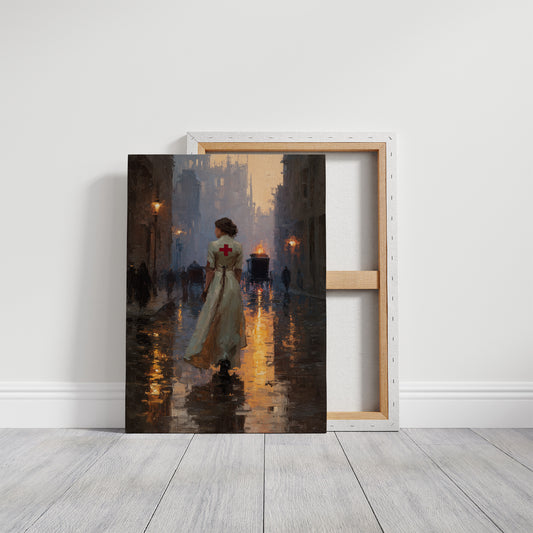 Twilight Mercy On Cobblestone Streets