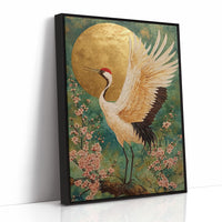 Sacred Crane Greets Golden Dawn