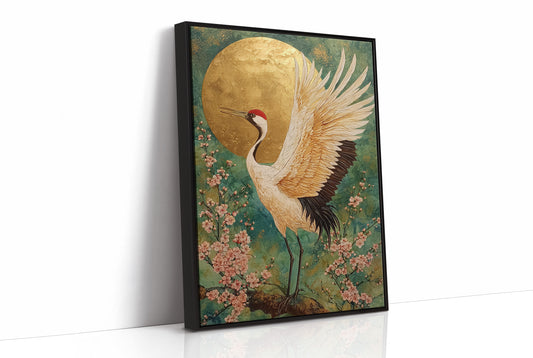 Sacred Crane Greets Golden Dawn