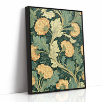William Morris Style: Golden Carnations