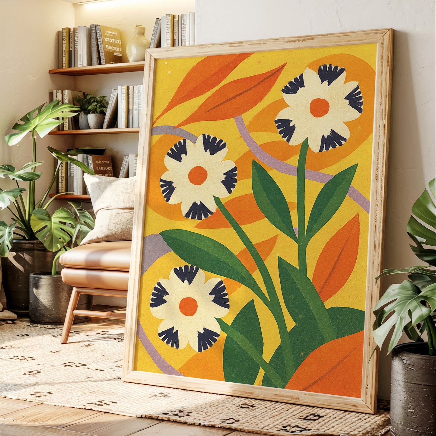 Cactus Meets Sunflower Folk Art