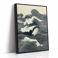 Waves Draw Stories In Midnight Ink