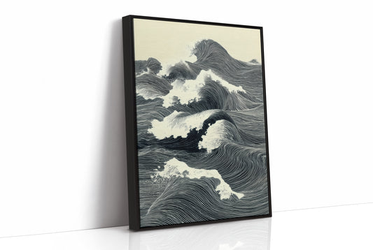 Waves Draw Stories In Midnight Ink