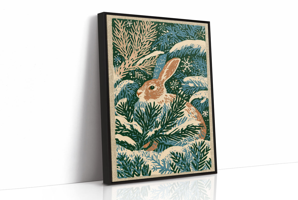 Rabbit in the Winter Pines