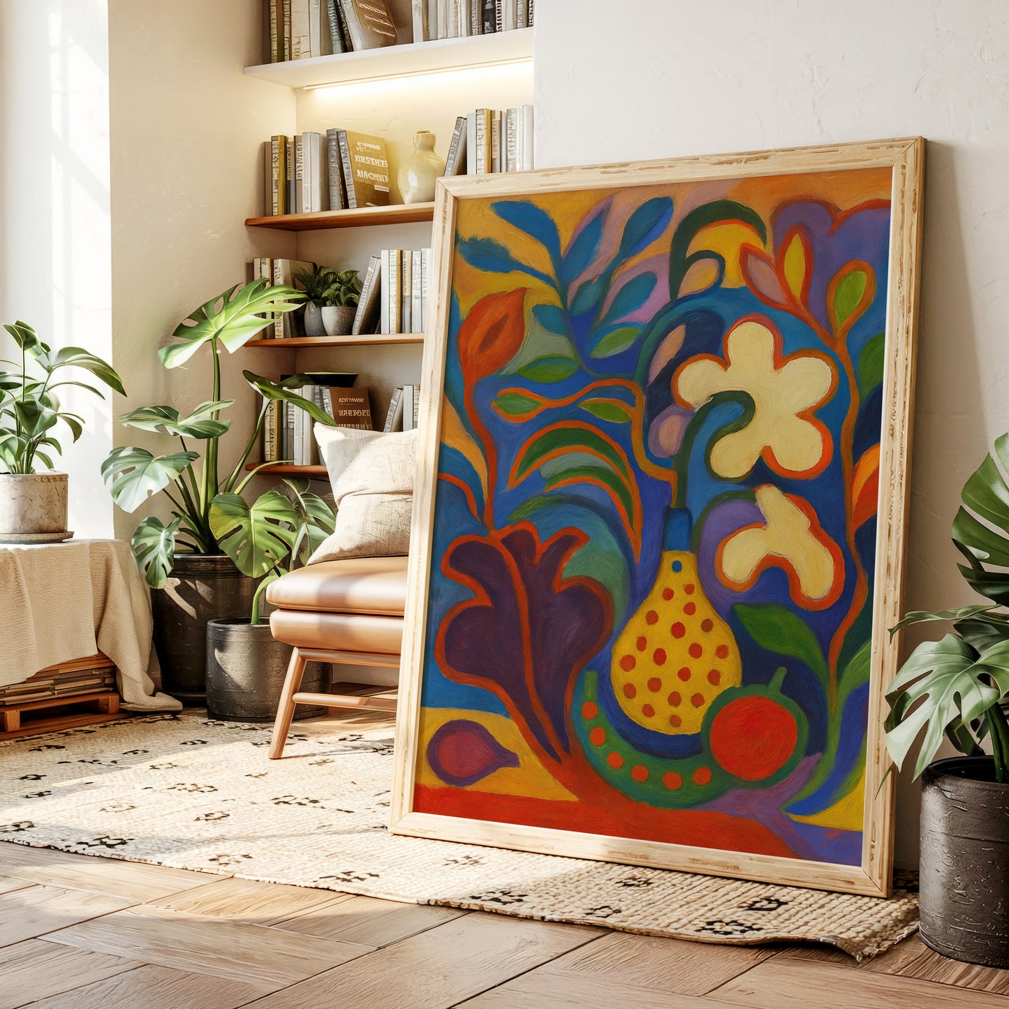 Tropical Garden Sings In Blue