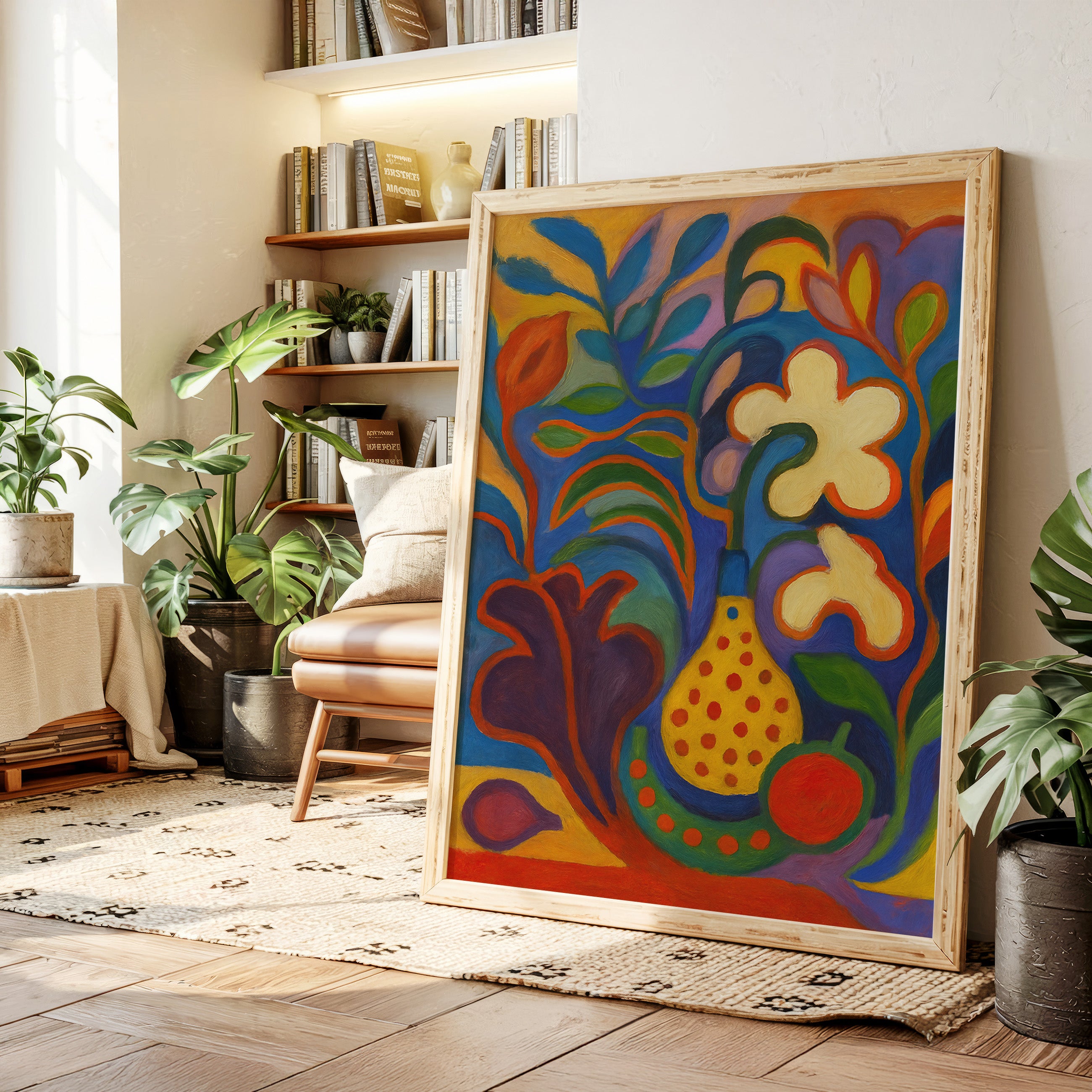 Tropical Garden Sings In Blue