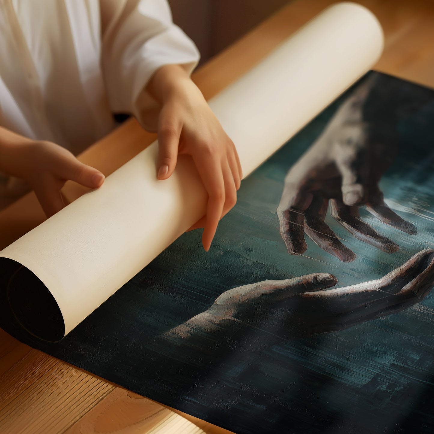 Almost Touching In Teal Depths