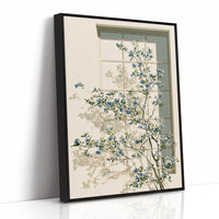 Blue Blossoms at the Windowpane