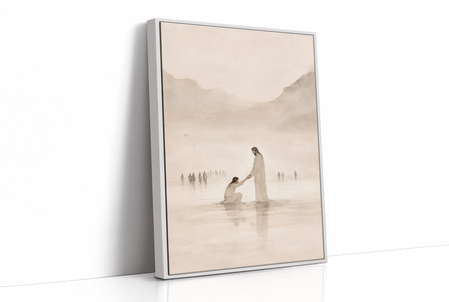 Divine Mercy Amidst Ethereal Waters