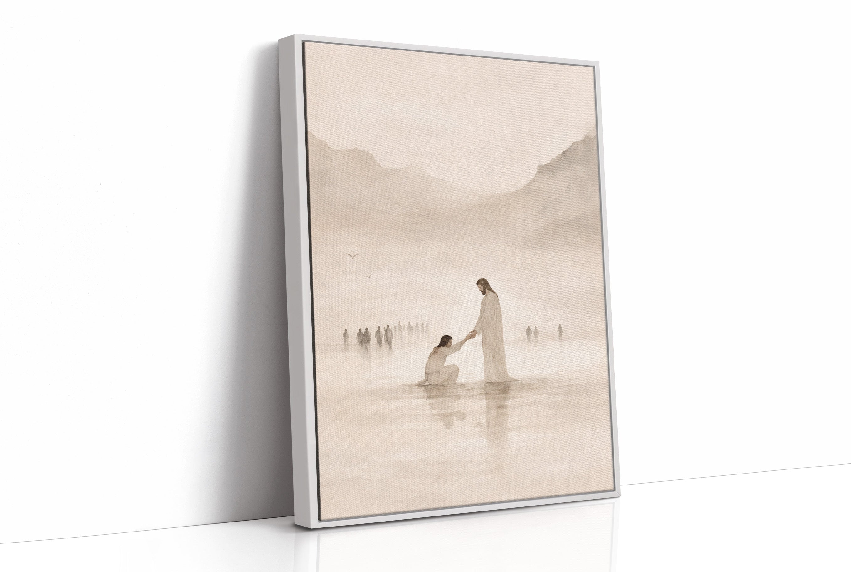 Divine Mercy Amidst Ethereal Waters