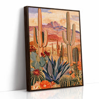 Saguaro March Through Red Rock