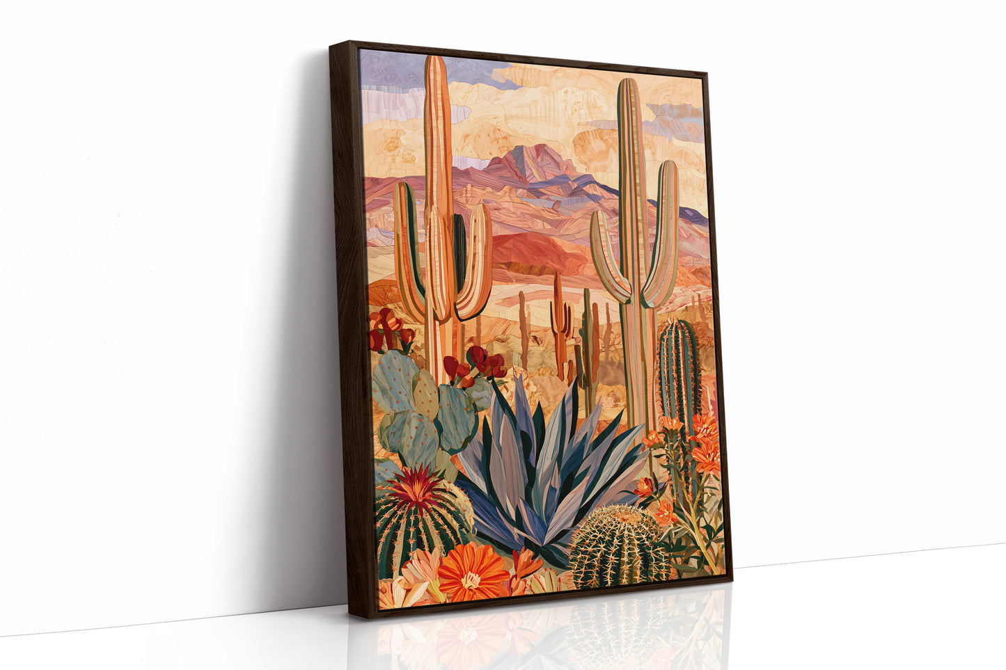 Saguaro March Through Red Rock