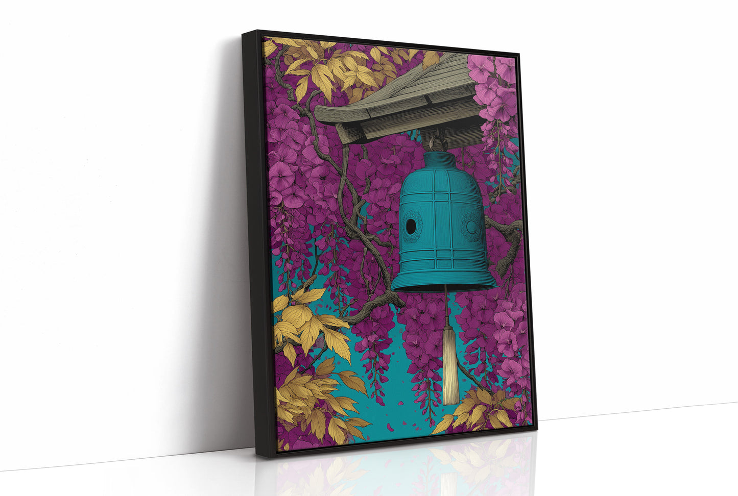 Temple Bell in Wisteria