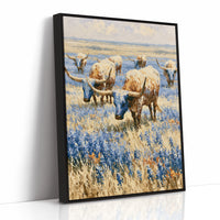 Longhorns in the Bluebonnets
