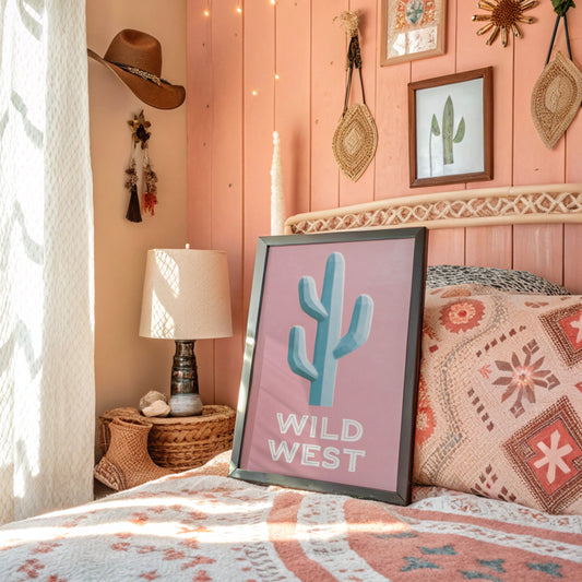 Cacti Beneath Cotton Candy Skies