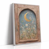 Crescent Over Quiet Blooms