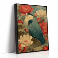 Heron Among the Lotus