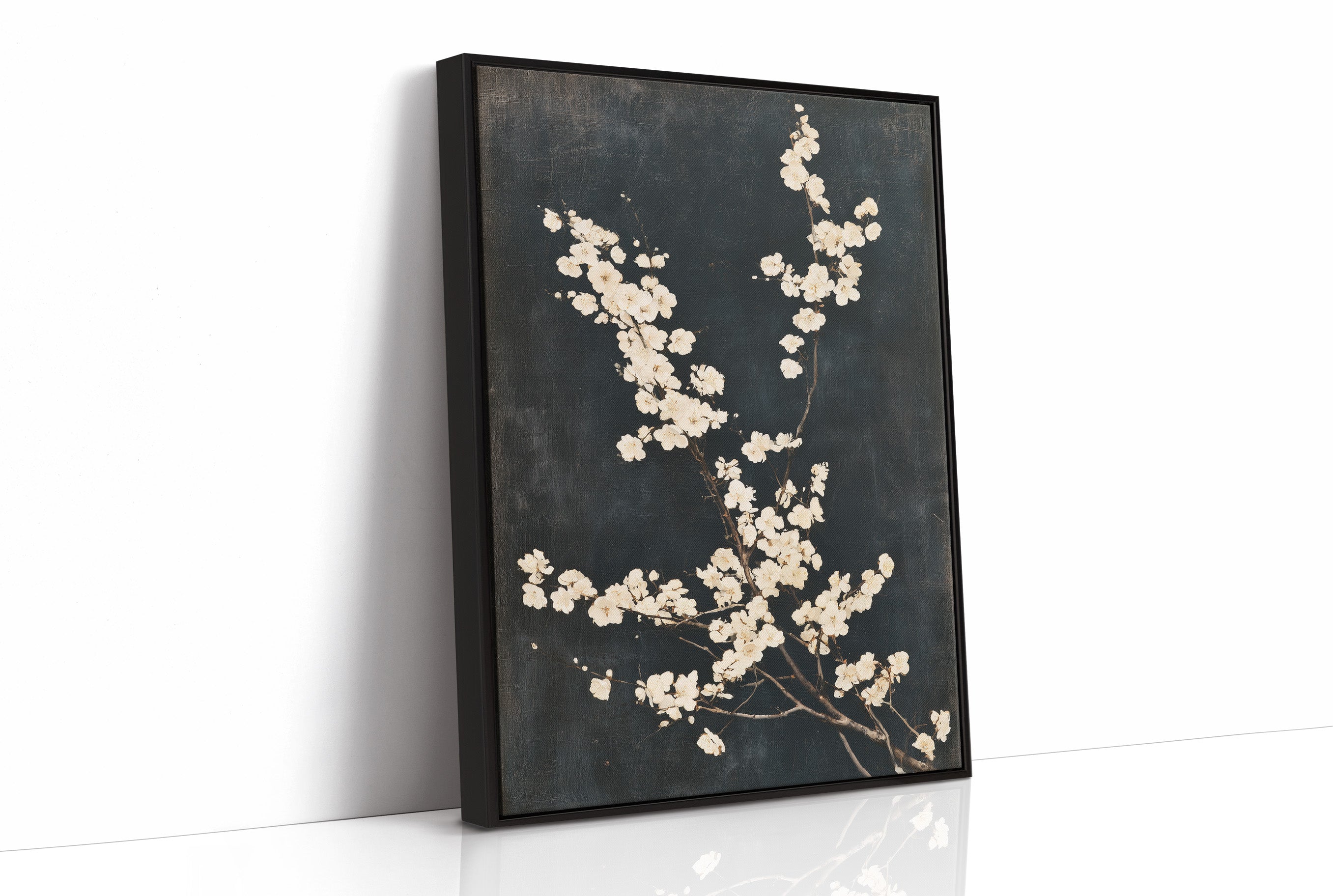 Blossoms on Aged Canvas
