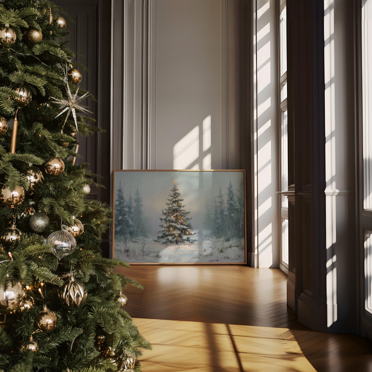Snow Pine Glows With Winter Magic