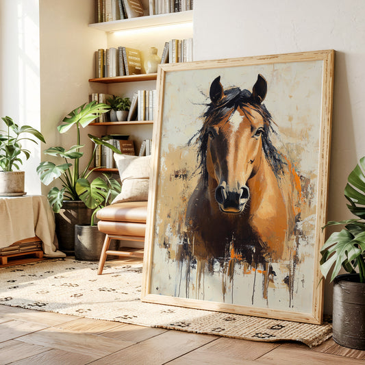 Golden Mare with Wild Mane