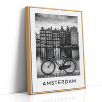 Bicycle By The Canal Houses
