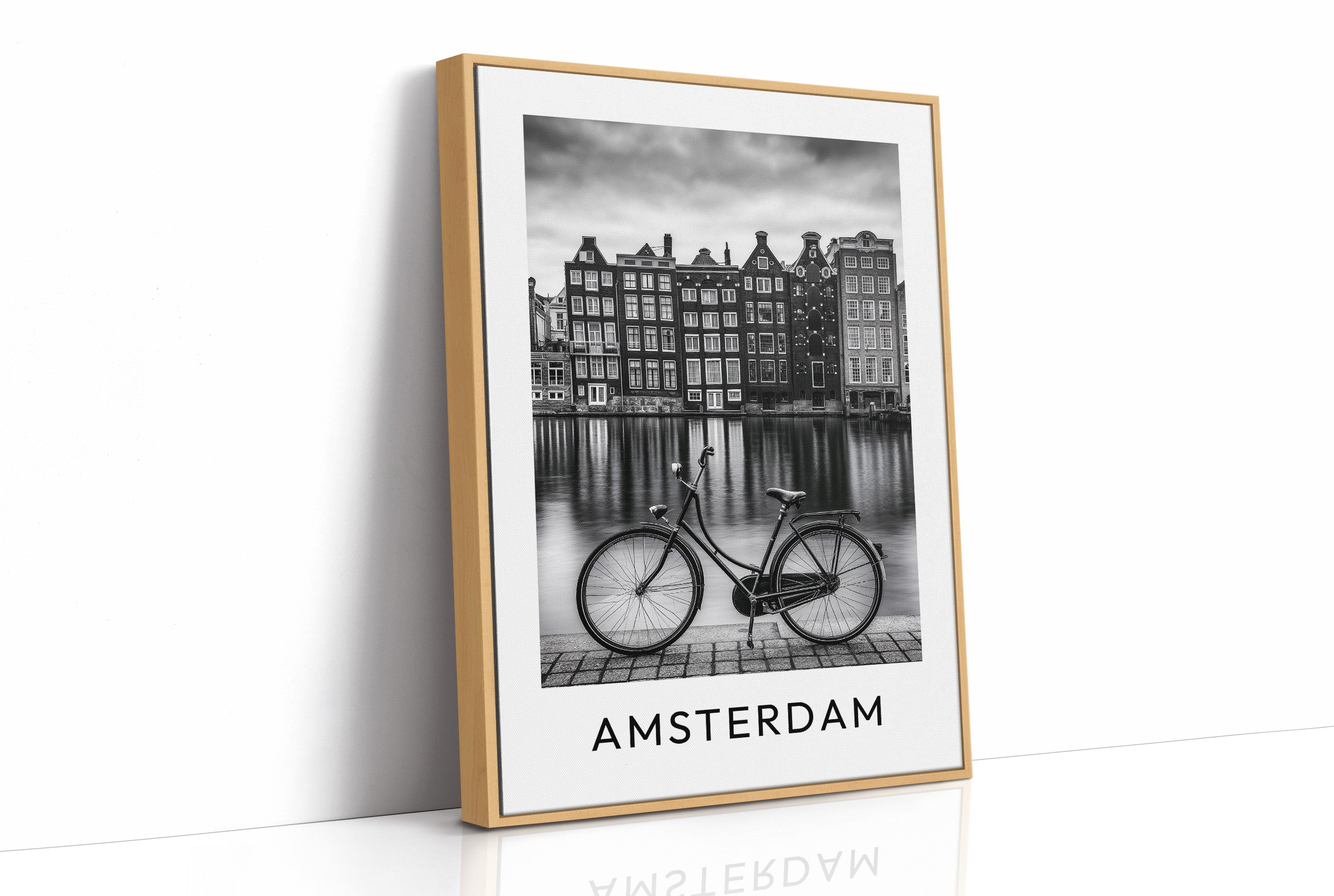 Bicycle By The Canal Houses