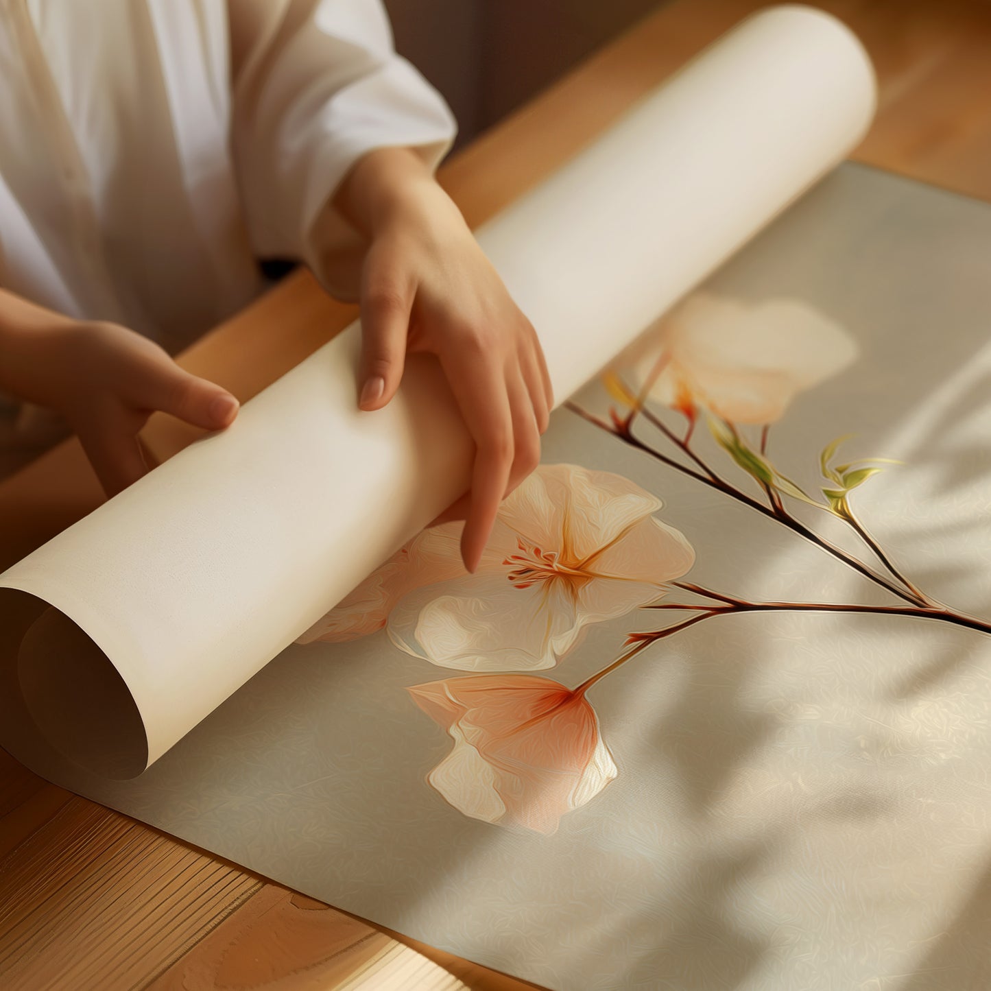 Delicate Blossoms in Blush and Cream