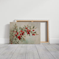 Crimson Berries on Silver Boughs