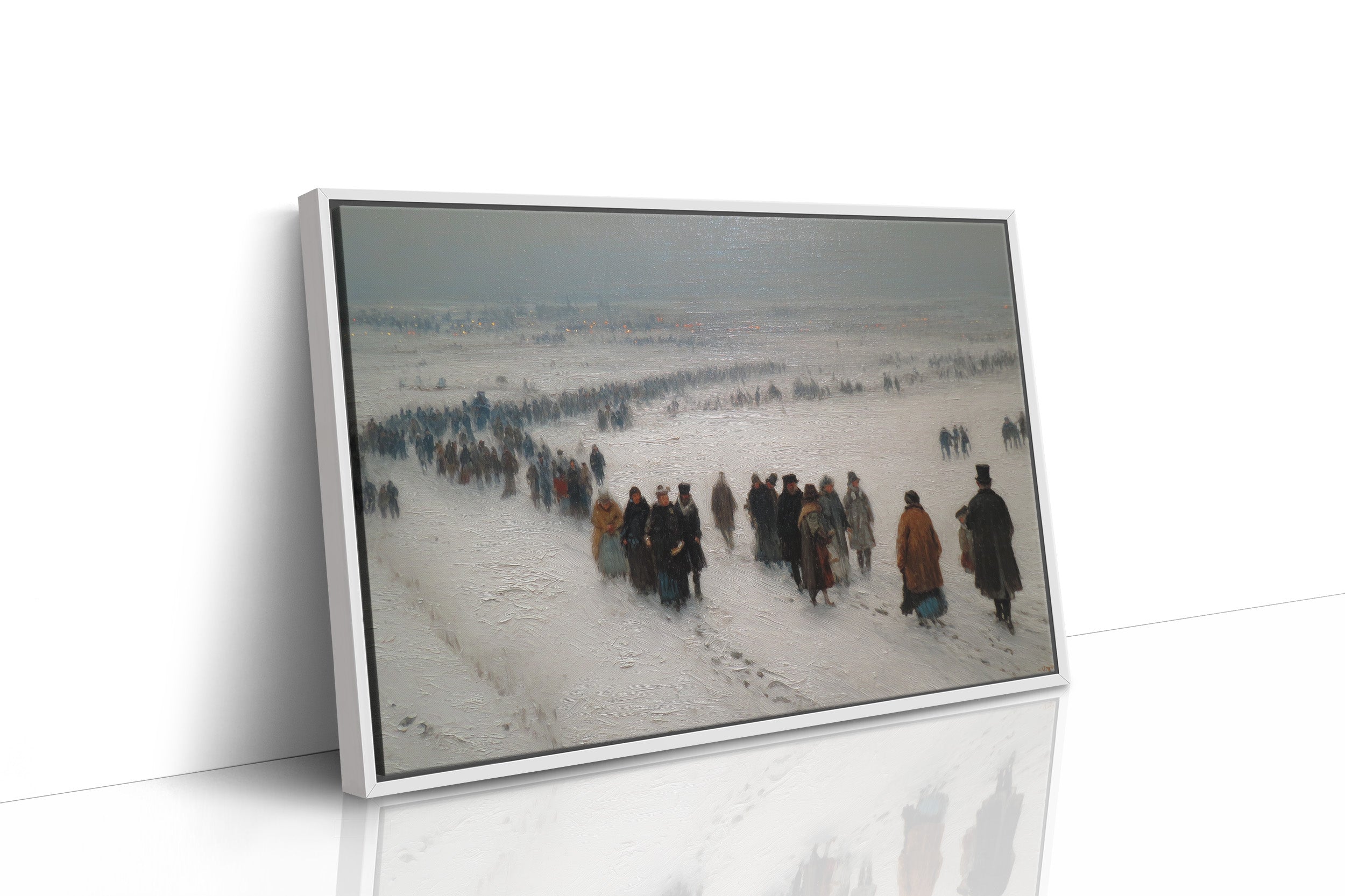 Thousands Gather On Frozen Ground
