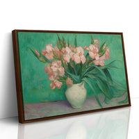 Blush Petals Against Emerald
