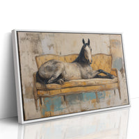 Elegant Steed Takes Velvet Rest