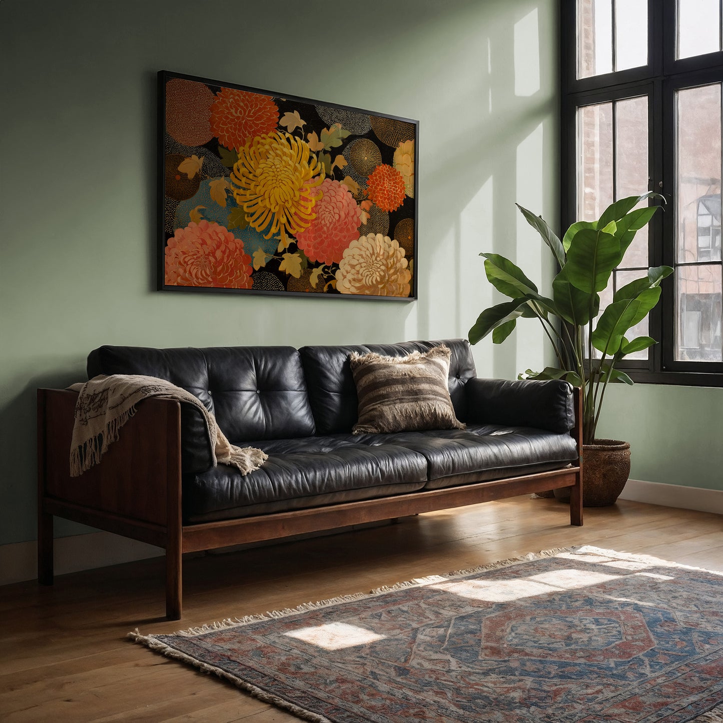 Chrysanthemums Dance In Golden Hour