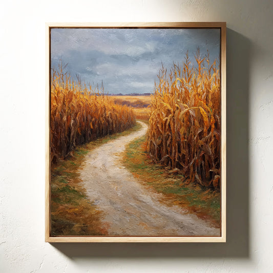 Autumn Path Through Golden Fields