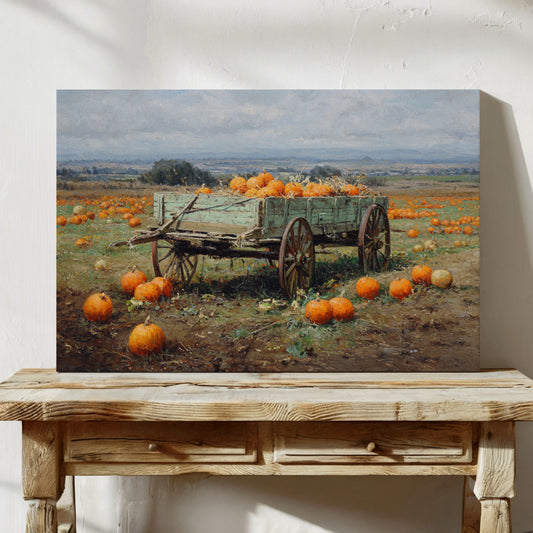 Harvest Wagon Rests In October Light