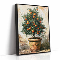 Terracotta and Sunlight: Potted Orange Tree Still Life