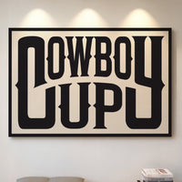 Cowboy Up Western Print in Black Ink