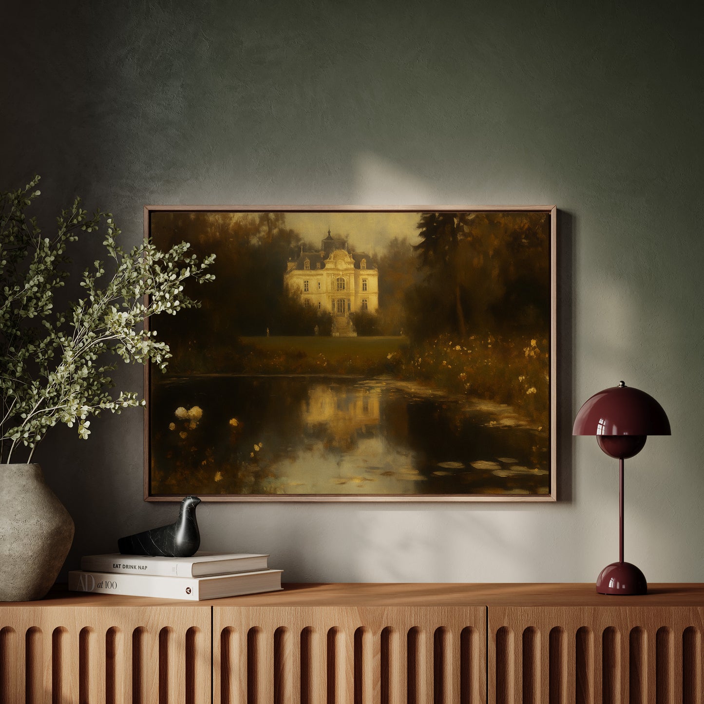 Château Reflected in Golden Dusk